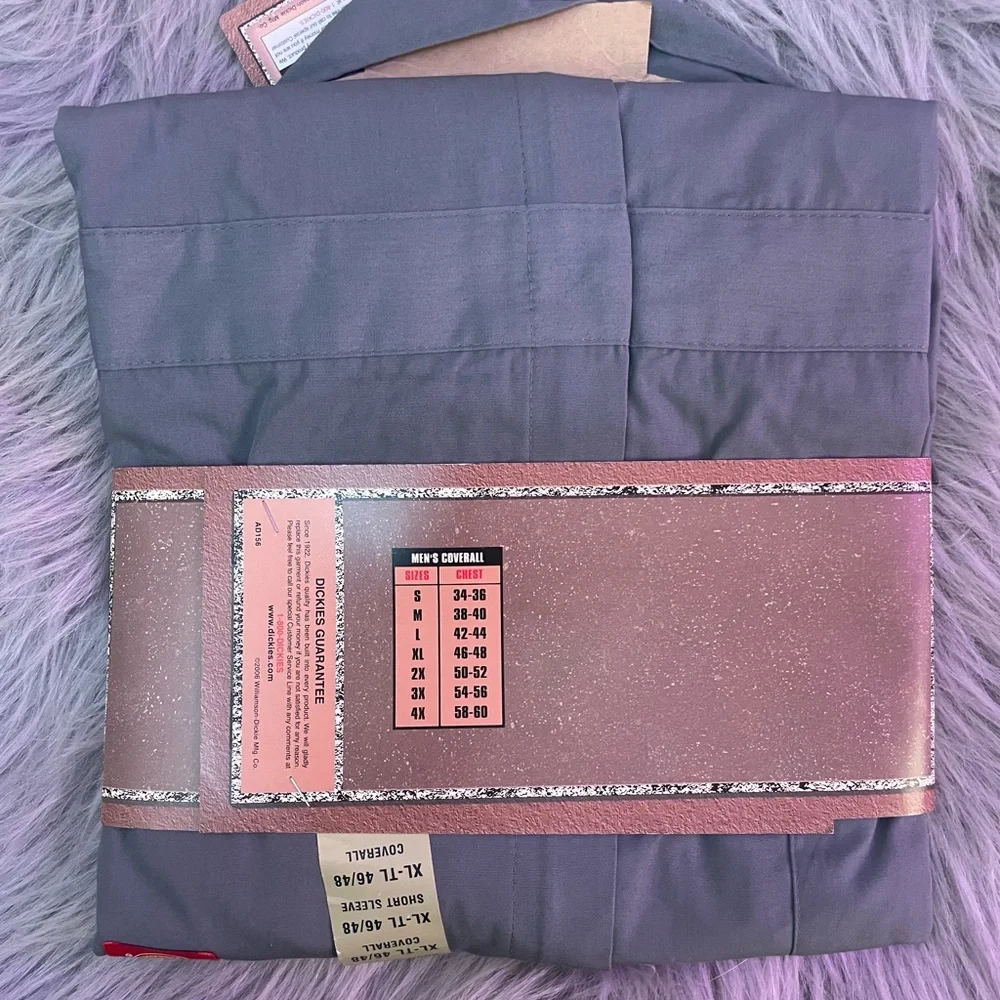 🎳NWT Dickies Gray Short-Sleeve Coverall - Picture 6 of 6